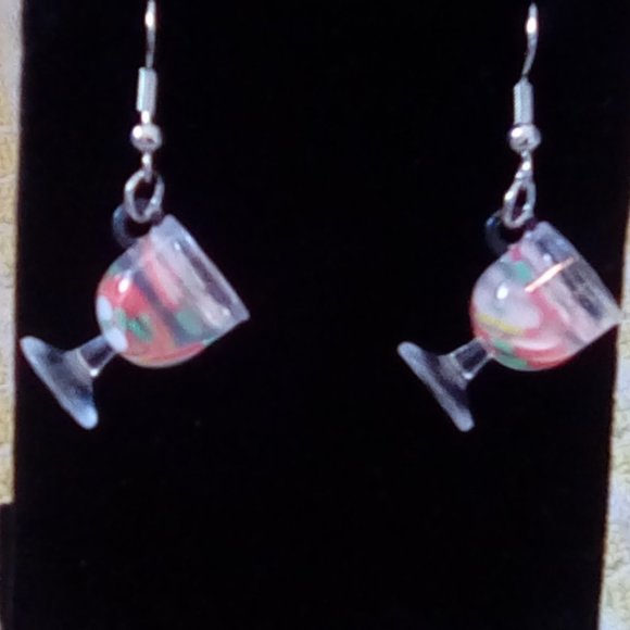 Fun Peach Iced Tea Earrings - Picture 1 of 1